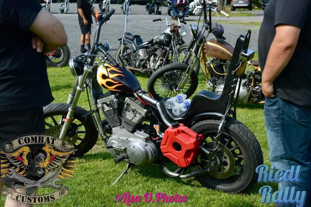 Detail of a custom motorcycle